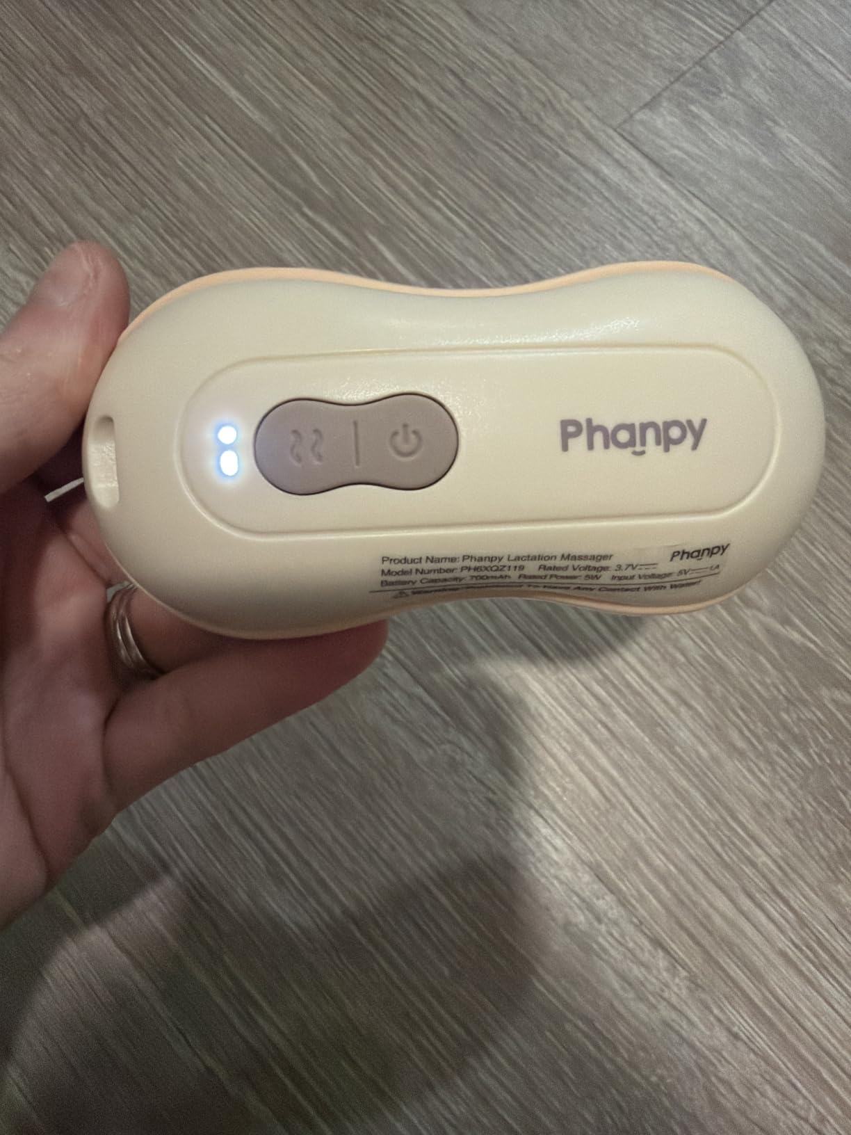 Phanpy Lactation Massager, Breast Massager for Breastfeeding, Breastfeeding Essentials, 2-in-1 Multiple Modes of Heat and Vibration Breastfeeding Supplies, Relieve Clogged Ducts, 1 Pack customer photo 2