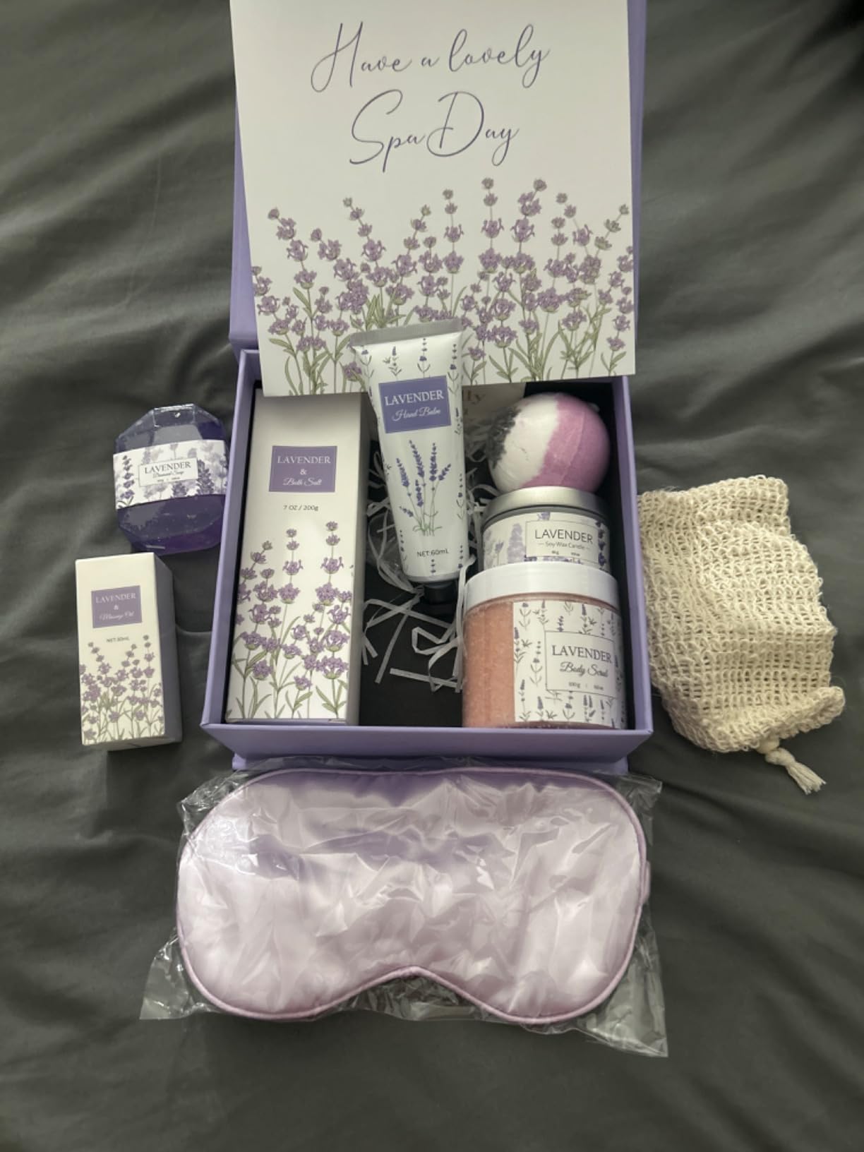 Lavender Spa Gifts Set, 11 Pcs Bath Gift Set for Women, Relaxing Spa Gifts, Home Spa Bath Set Self Care Package, Birthday Gifts for Womens Her Mom Friends Wife Girlfriend customer photo 2
