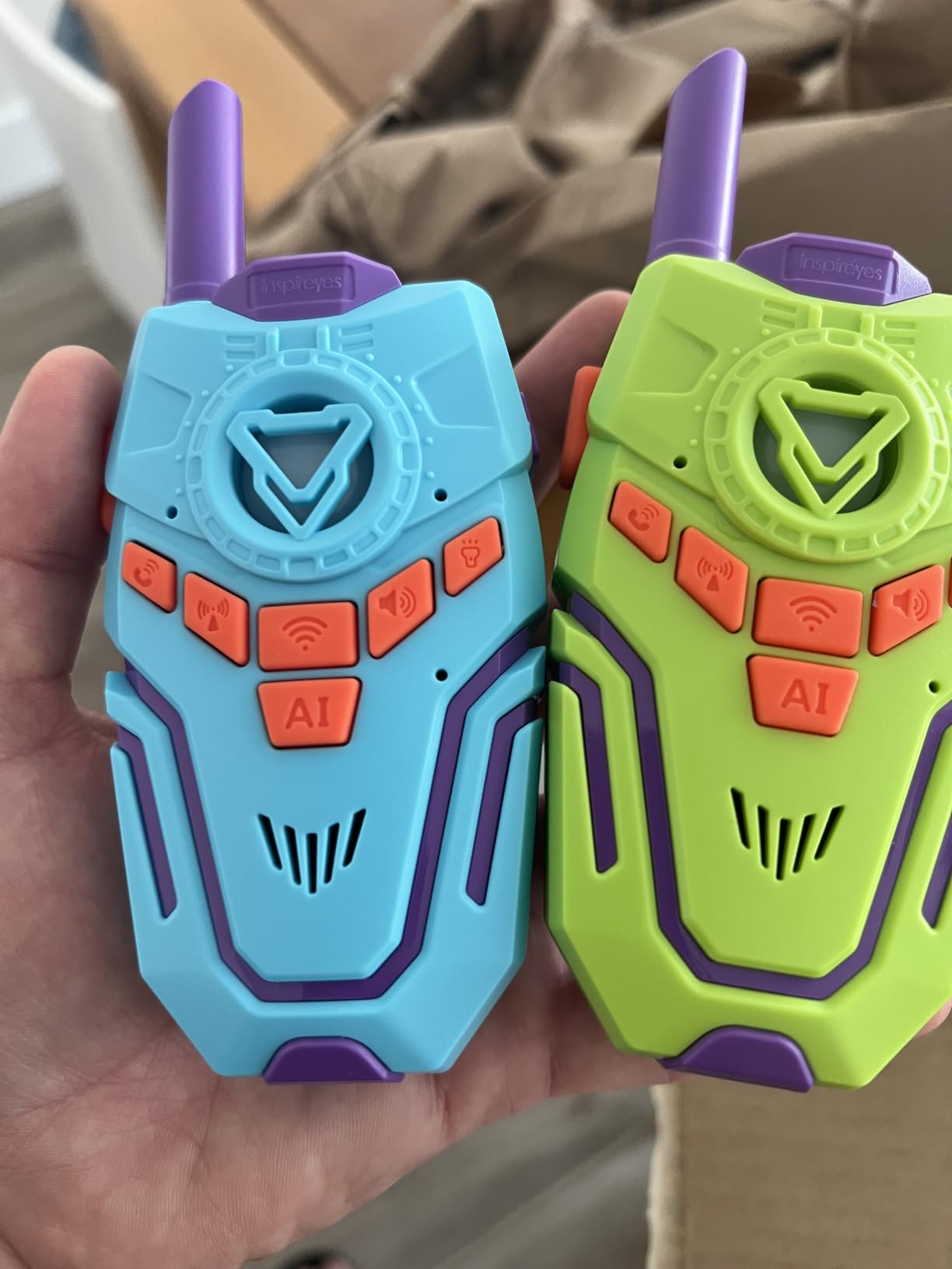 Inspireyes Walkie Talkies for Kids, 2 Pack, Rechargeable Walkie Talkies for Kids, Long Range 2 Way Radio for Boys Girls Ages 3-12, Camo Outdoor Toys Gift for Camping Hiking customer photo 1