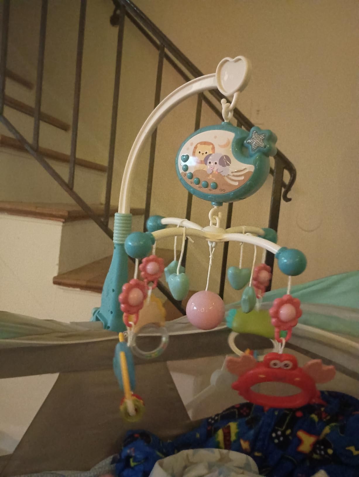 Baby Crib Mobile with Music and Light, Crib Toy with Remote Control & Timing Function, Projector Rotating Hanging Rattles Toys Baby Mobile Gift Toy for 0-24 Moths Boys and Girls customer photo 1
