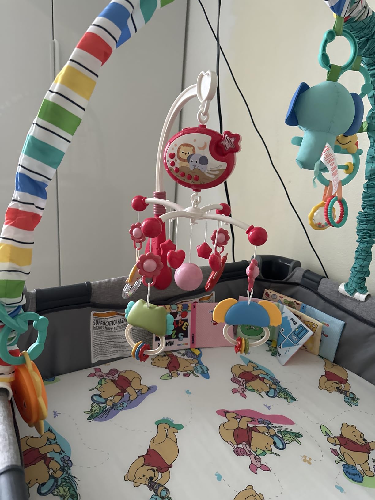 Baby Crib Mobile with Music and Light, Crib Toy with Remote Control & Timing Function, Projector Rotating Hanging Rattles Toys Baby Mobile Gift Toy for 0-24 Moths Boys and Girls customer photo 2