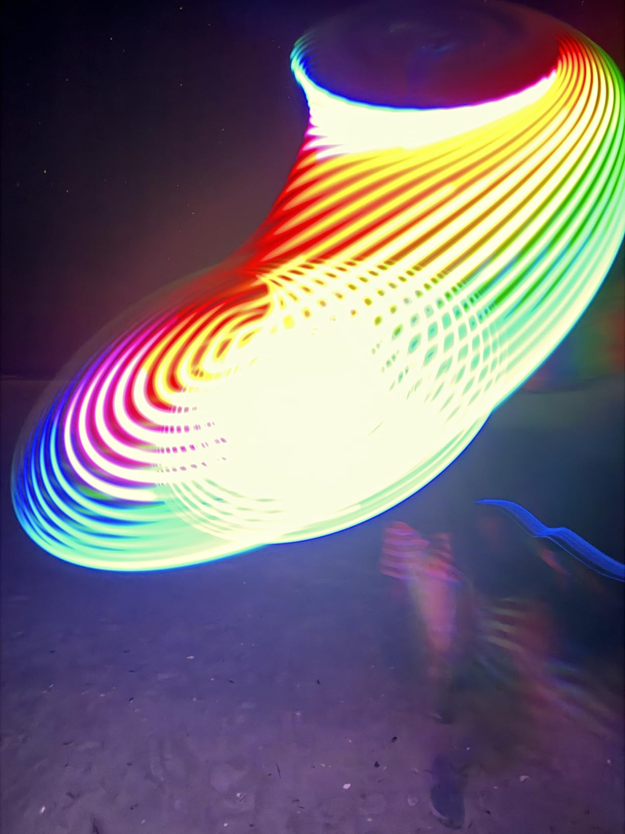 TOSY Flying Disc - 108 RGB Multicolor LEDs, Super Bright, Smart Modes, Auto Light Up, Rechargeable, Waterproof, 175g customer photo 2