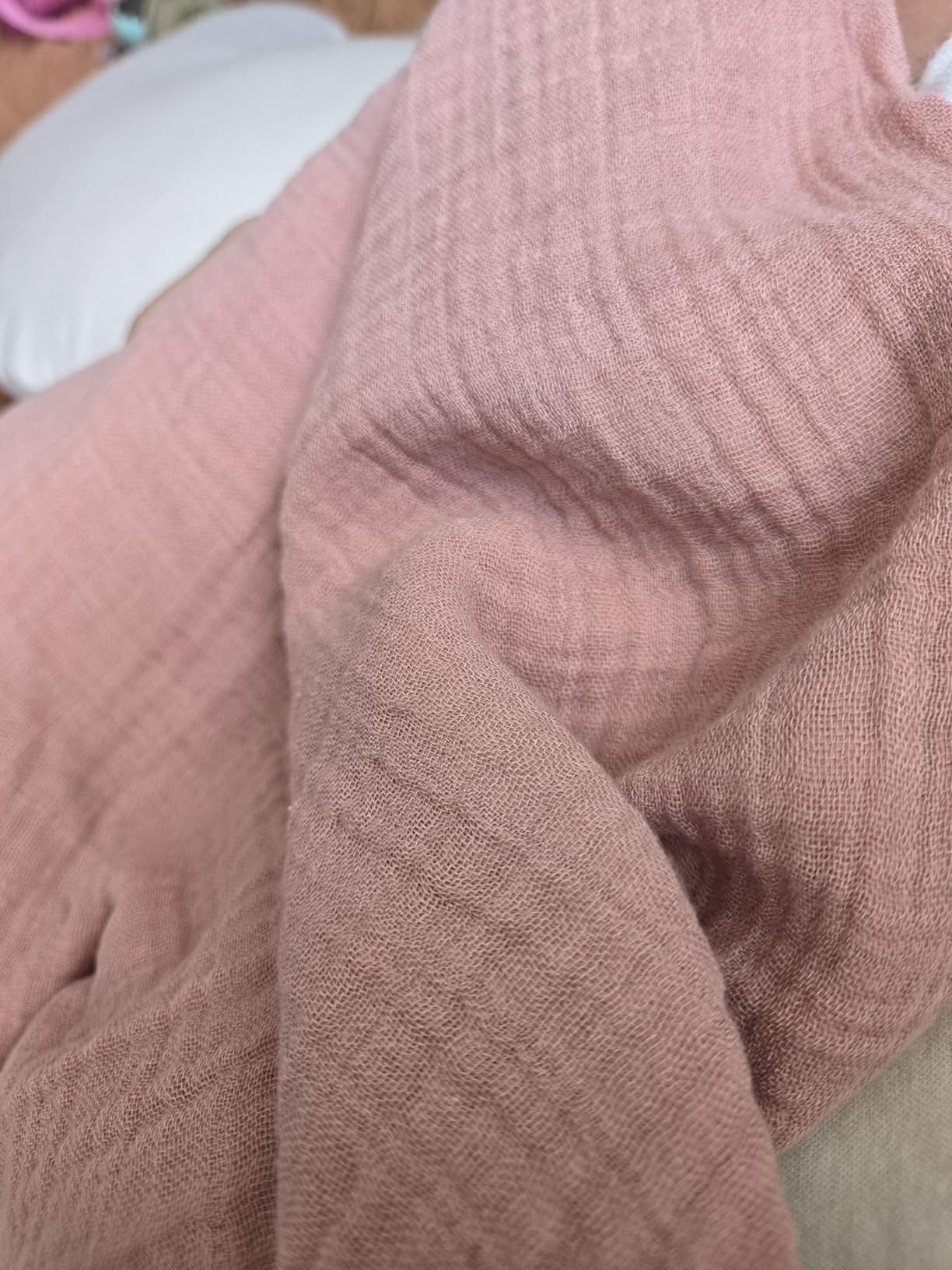Comfy Cubs Muslin Swaddle Blankets Pack of 4, 47 x 47 Inches, Soft Cotton Baby Blanket Set, Large Multipurpose Swaddling Wraps for Newborns - Self-Soothing Swaddle customer photo 2