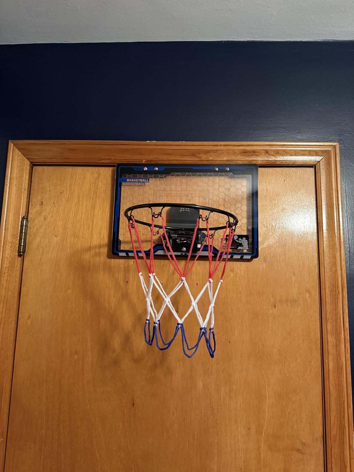 HopeRock Indoor Mini Basketball Hoop for Kids, Basketball Hoops Over The Door with LED Lighting, Mini Hoop with Scoreboard & 3 Balls, Basketball Toys Gifts for 5-12 Year Old Boys Girls customer photo 1