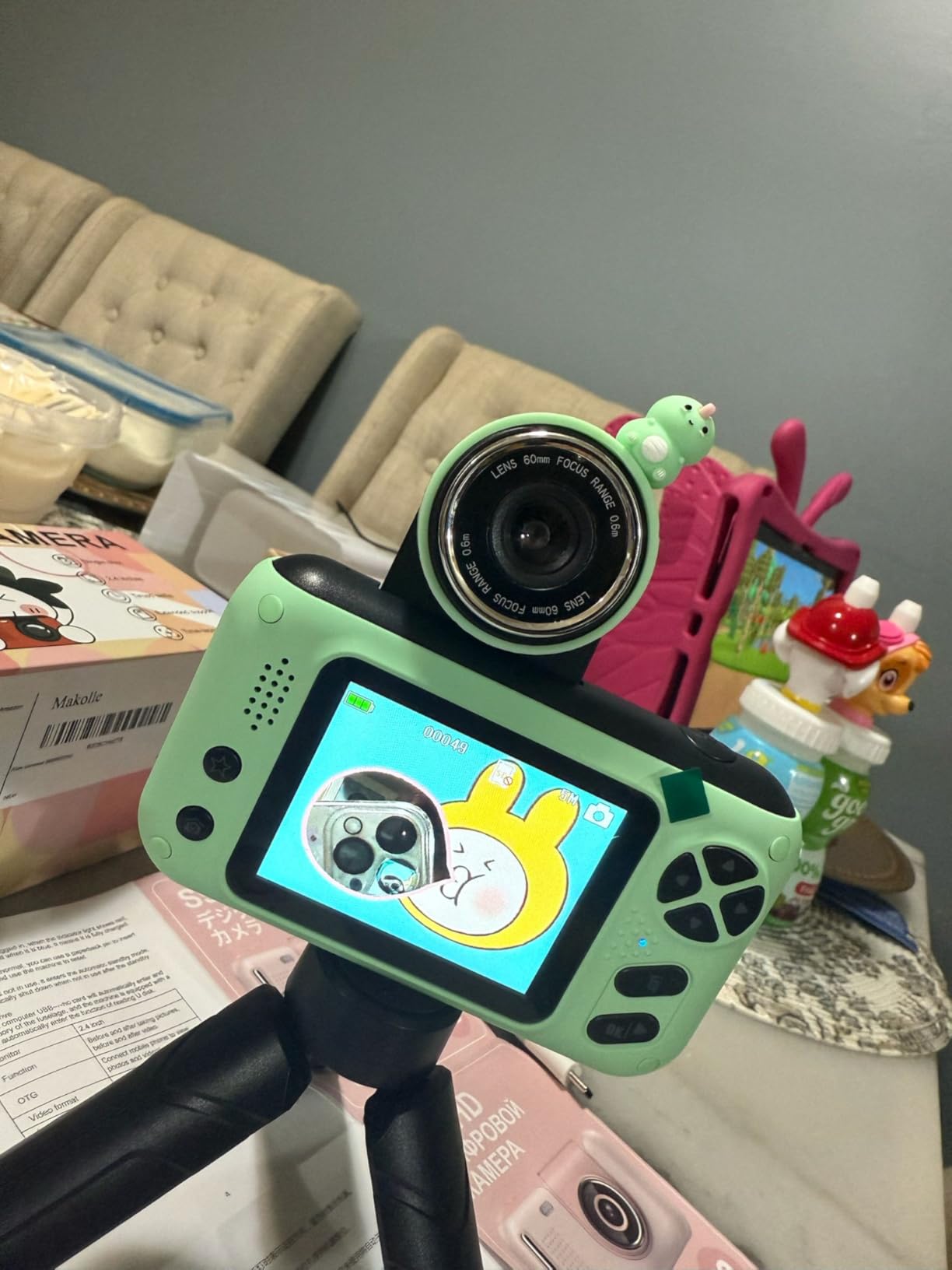 Makolle Kids Camera Toys for Girls 3-12 Year Old, Pink | Children Travel Camera HD Digital Video Camcorder, With Tripod, 32GB SD Card Included, Toddler Festival Birthday Gifts customer photo 2