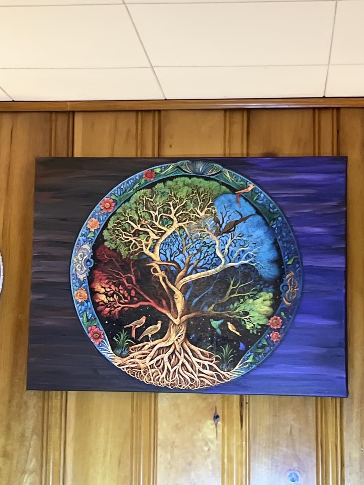 LEOGOR Wooden Jigsaw Puzzles for Adults, 350 Pieces (14.9 x 15 in), 5mm Thick Wood, Large Round Tree of Life Puzzle with Unique Nature Inspired Shapes, Challenging, Premium Gift for Puzzle Lovers customer photo 2