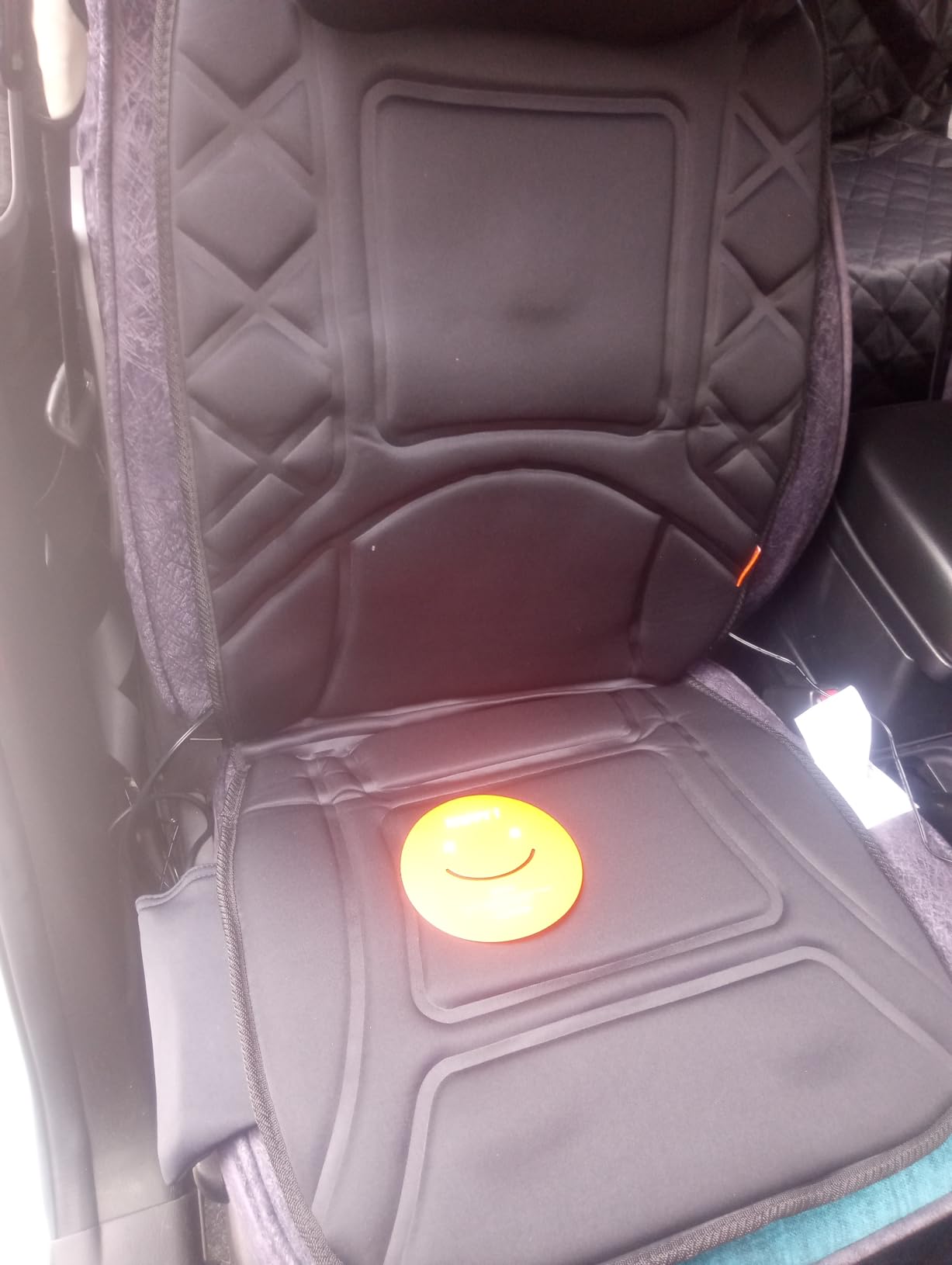 CARSHION Back Massager with Heat, Heated Seat Cover Cushion with 5 Vibrating Massage Nodes Chair Pad for Pain Relief Home Office Use customer photo 1
