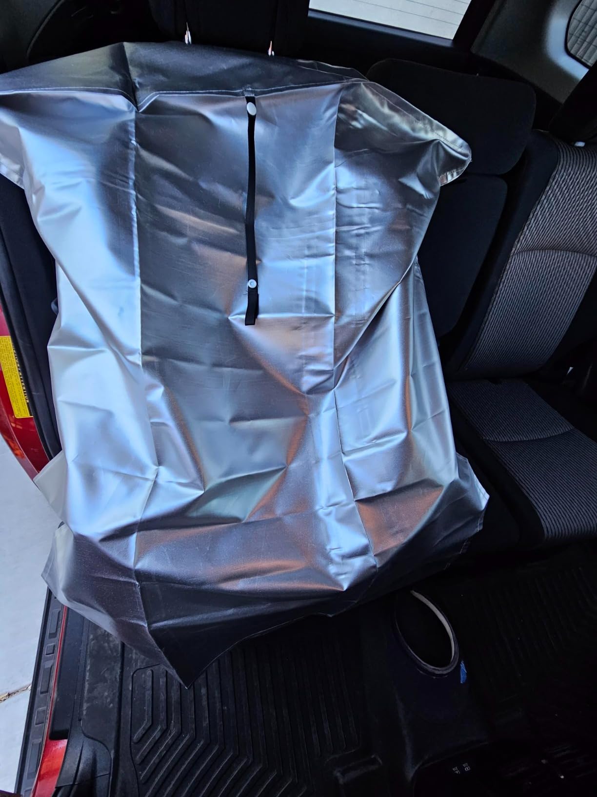 VisionKids Baby Car Seat Sun Shade Cover with Free Storage Bag - Infant Car Seat Heat Protector, UV Protection Cooler Cover customer photo 2