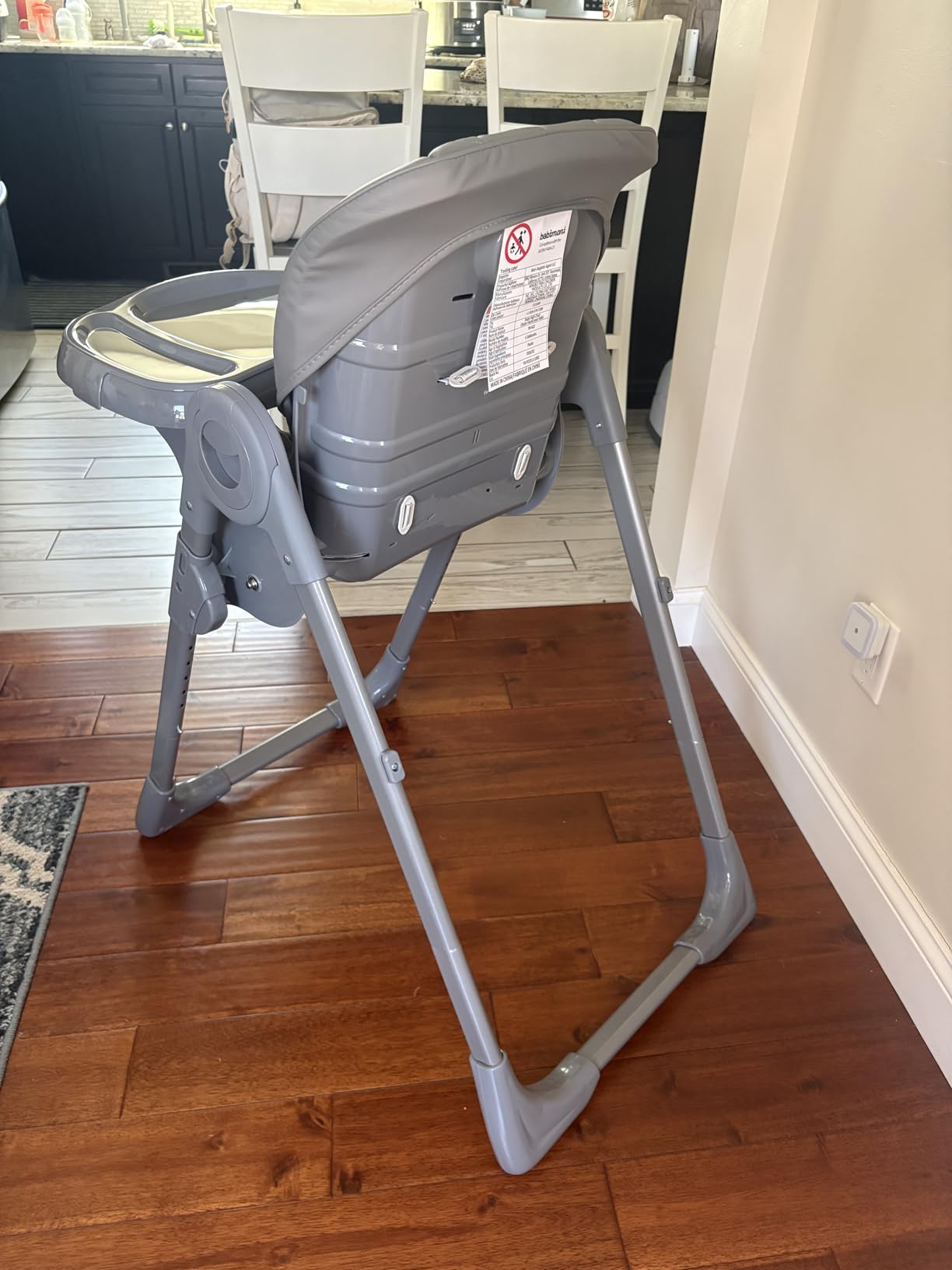 babimoni 4 in 1 High Chairs for Babies and Toddlers, Convertible Foldable Baby High Chairs, Feeding and Eating Seat Highchair with 4 Levels of Recline and 7 Levels of Height Adjustment, Gray customer photo 1