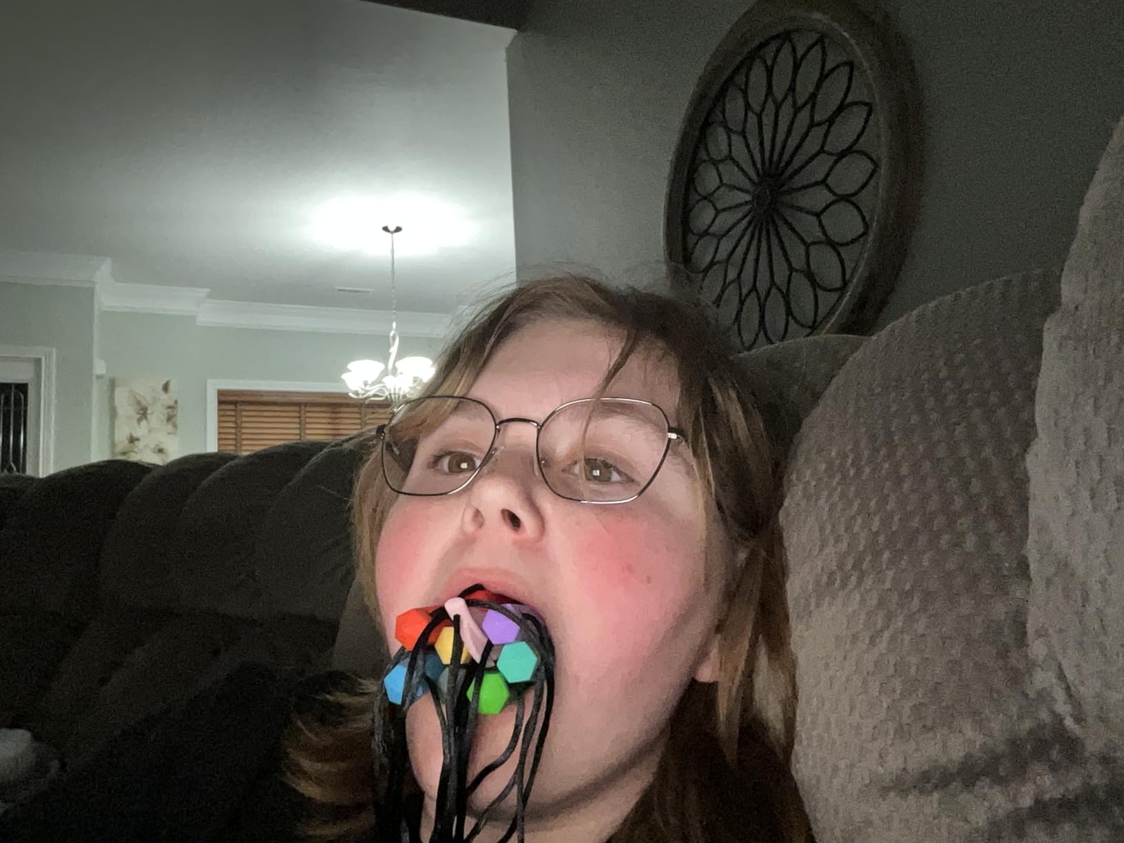 Chew Necklaces for Sensory Kids, 8 Pack Chewy Necklace Sensory Boys and Girls with Autism, ADHD, SPD, Biting, Silicone Teething Necklace Oral Chew Toys for Adults Reduce Chewing Anxiety Fidget customer photo 1