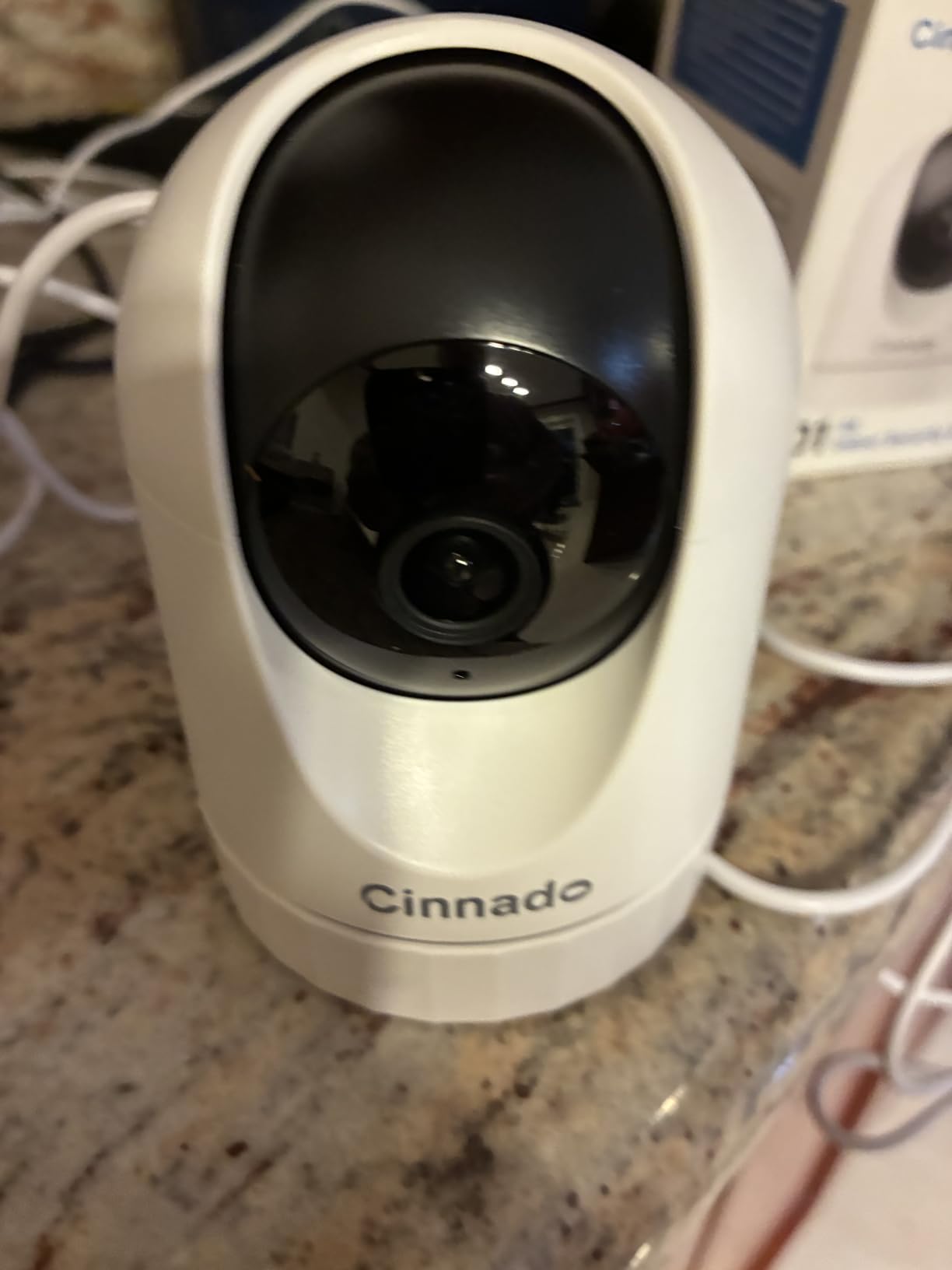 Cinnado Security Camera Indoor-2K 360 Degree WiFi Cameras for Home Security, Pet/Dog/Baby Camera with Phone app, 2-Way Audio, Night Vision, 24/7 SD Card Storage, Works with Alexa & Google Home (2.4Ghz)-D1 customer photo 1
