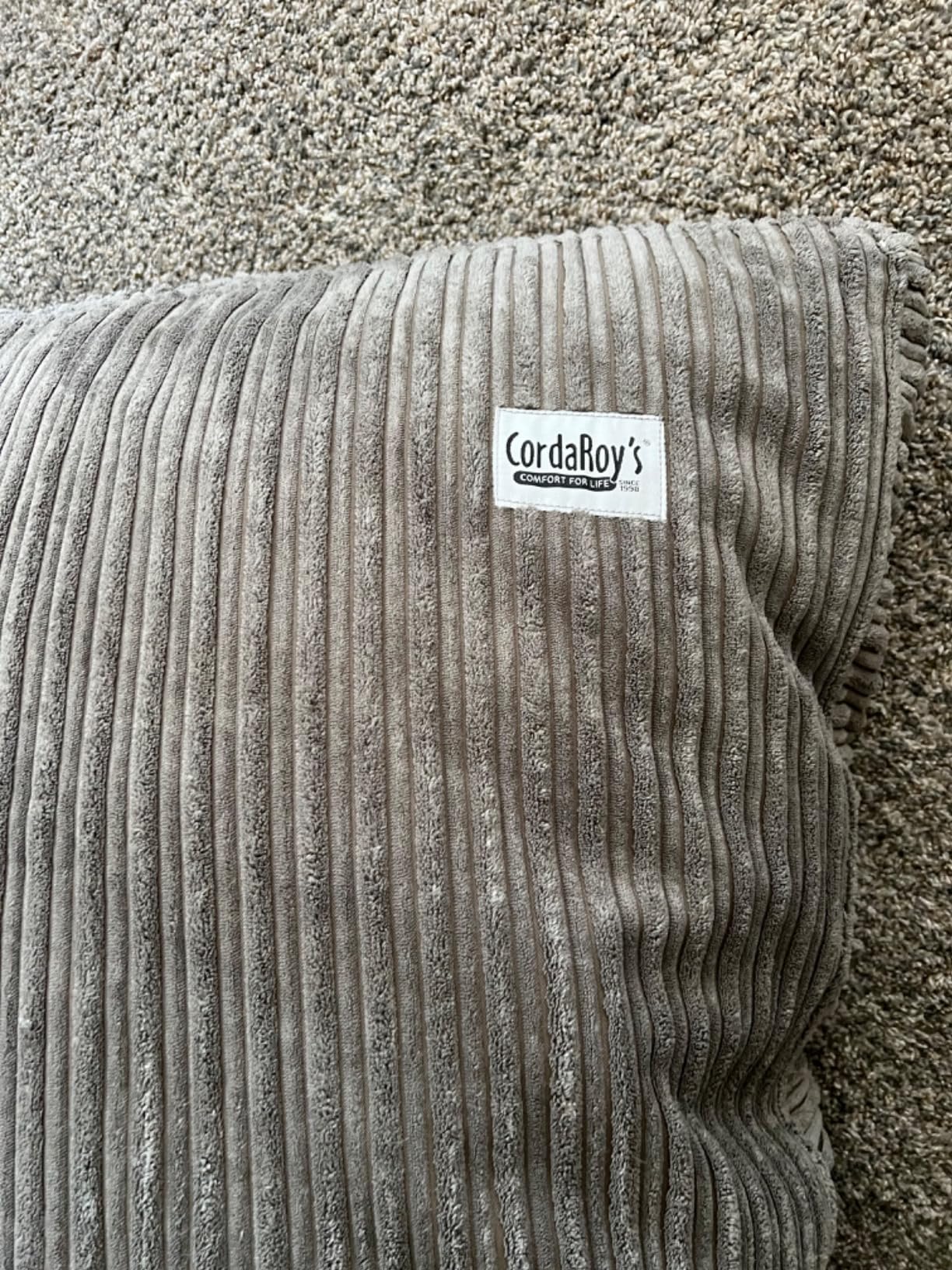 CordaRoy's Terry Corduroy Sensory Crash Pad for Kids and Adults, Children's Crash Mat with Soft Foam Filling, Gray customer photo 2