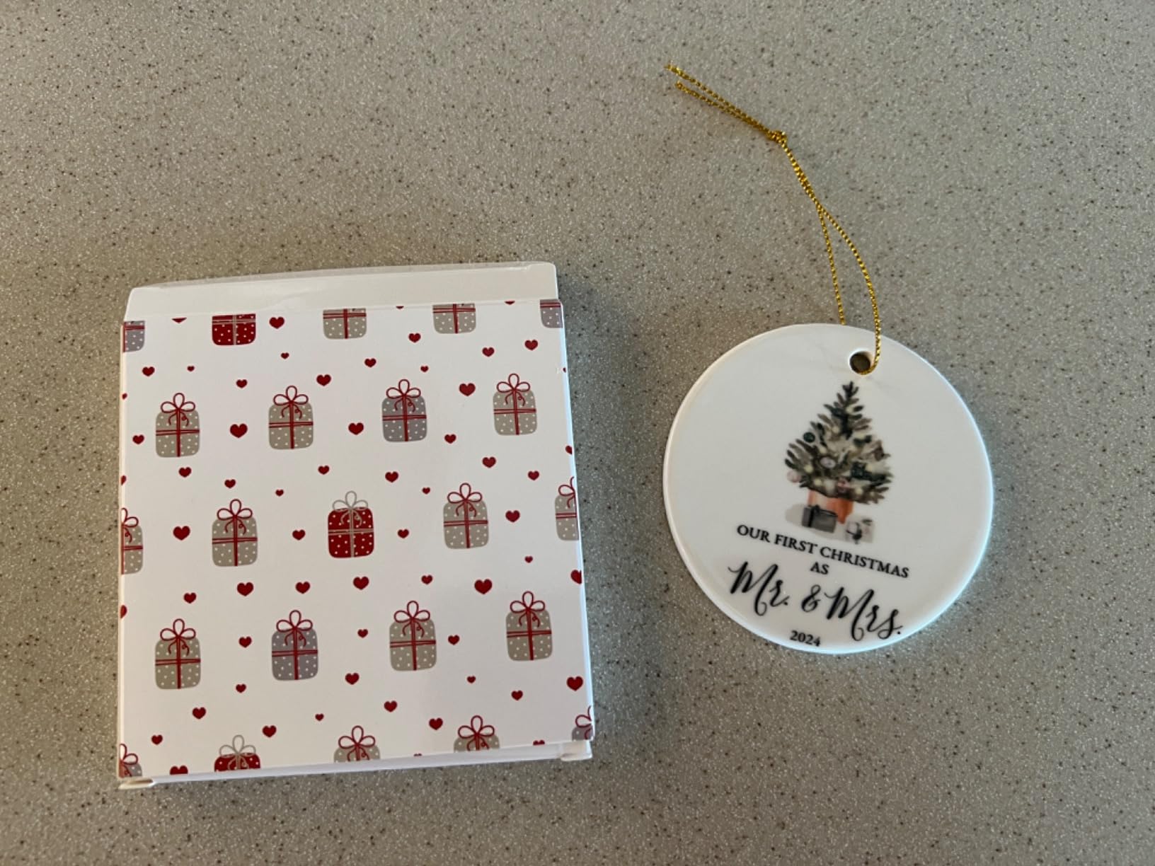 Our First Christmas as Grandparents Ornament 2026, First Time Grandparent Gifts for New Grandparents, Ceramic Keepsake New Grandparent Christmas Ornaments with Ribbon and Box customer photo 2