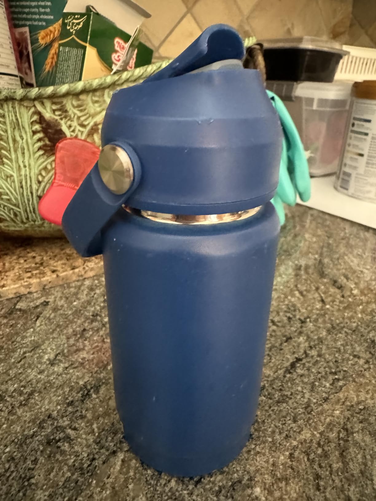 Kerilyn 12oz Kids Water Bottle, Stainless Steel Insulated Water Bottle, Toddler Cup with Straws Leak-Proof, Kids Water Bottles for School Boys Girls, BPA Free, Blue customer photo 2