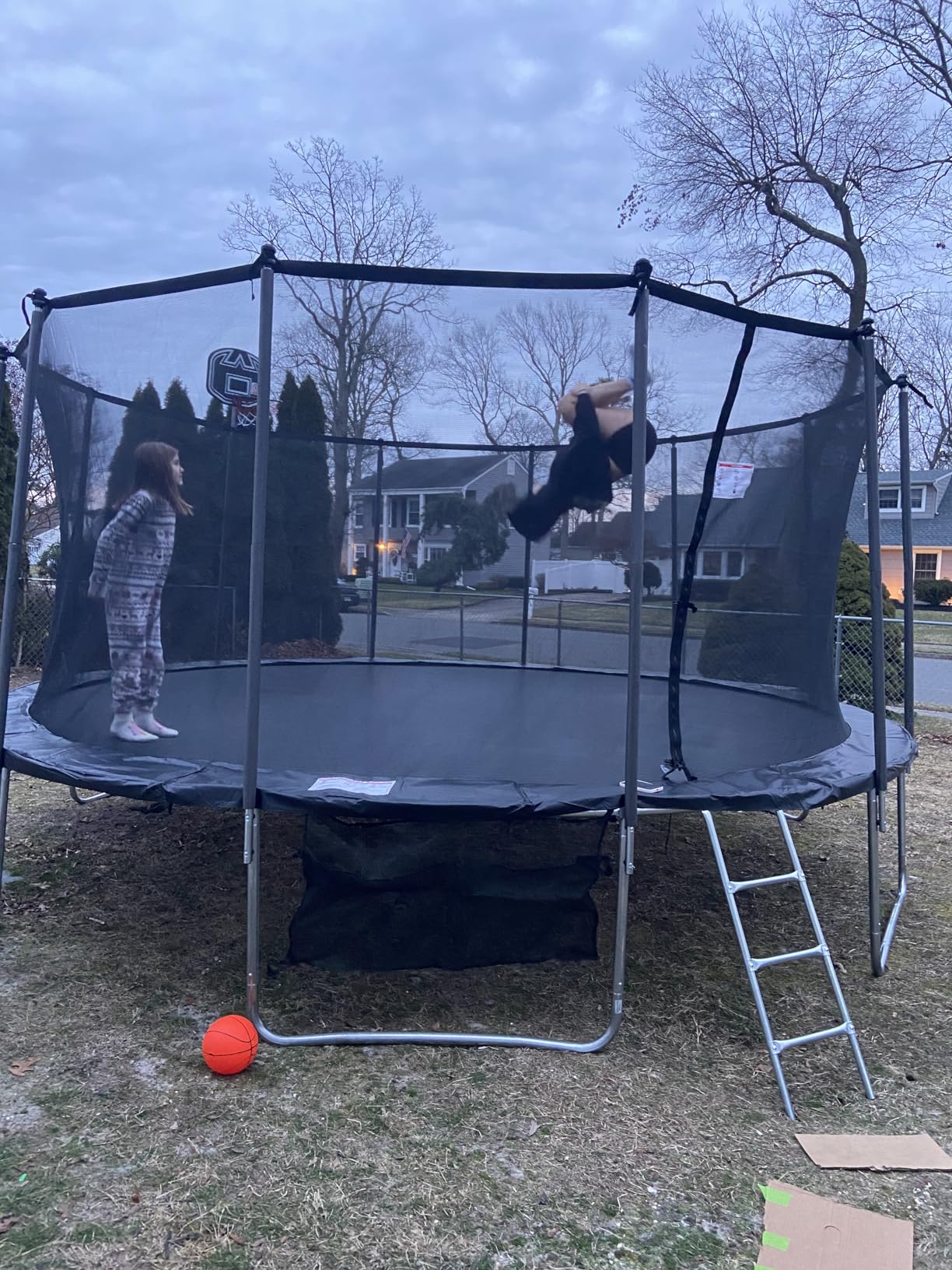 YORIN Outdoor Backyard Bouncer with Basketball Hoop, Heavy Duty Jumping Set for Kids & Adults, 8FT 10FT 12FT 14FT 15FT 16FT, 1500LBS Capacity, ASTM Certified, Galvanized Steel Frame customer photo 1