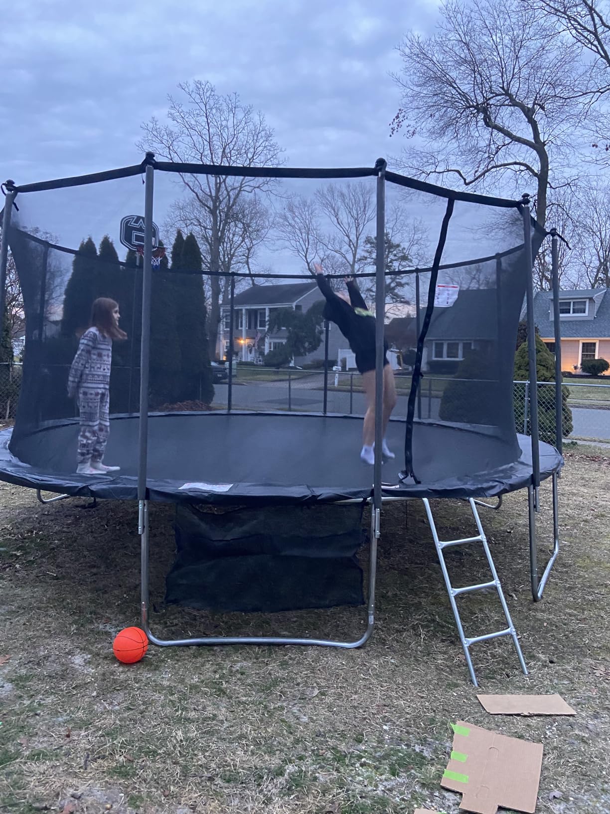 YORIN Outdoor Backyard Bouncer with Basketball Hoop, Heavy Duty Jumping Set for Kids & Adults, 8FT 10FT 12FT 14FT 15FT 16FT, 1500LBS Capacity, ASTM Certified, Galvanized Steel Frame customer photo 2