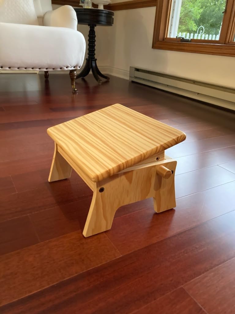 Dream On Me Ease-Up Adjustable Nursing Footrest in White - Solid Pinewood Foot Stool for Breastfeeding, Posture Support & Comfort, Lightweight, Easy to Assemble, Helps Reduce Back & Neck Pain customer photo 2