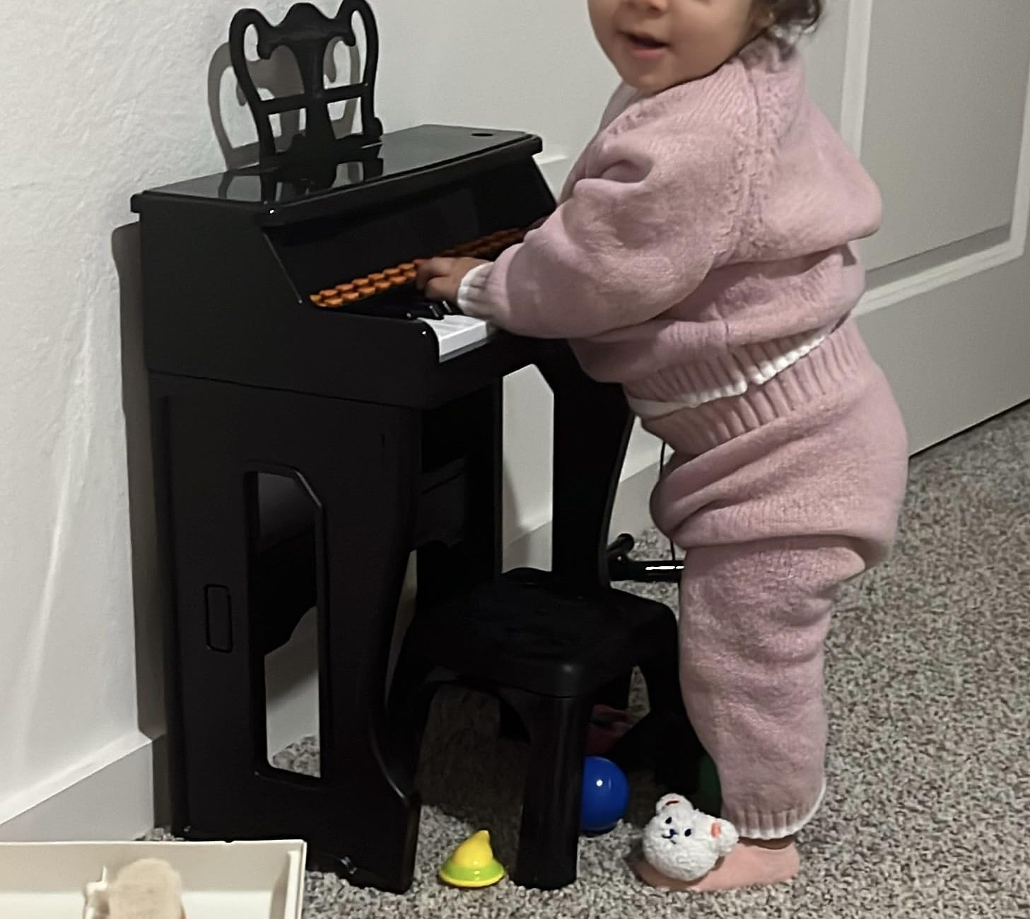 Dollox Keyboard Piano for Kids, Toddler Piano Toys 37 Keys Kid Musical Instruments Electric Keyboard Baby Pianos for Beginners Mini Music Toy with Stool, Birthday Gift for Age 3 4 5 6 Years Old customer photo 1
