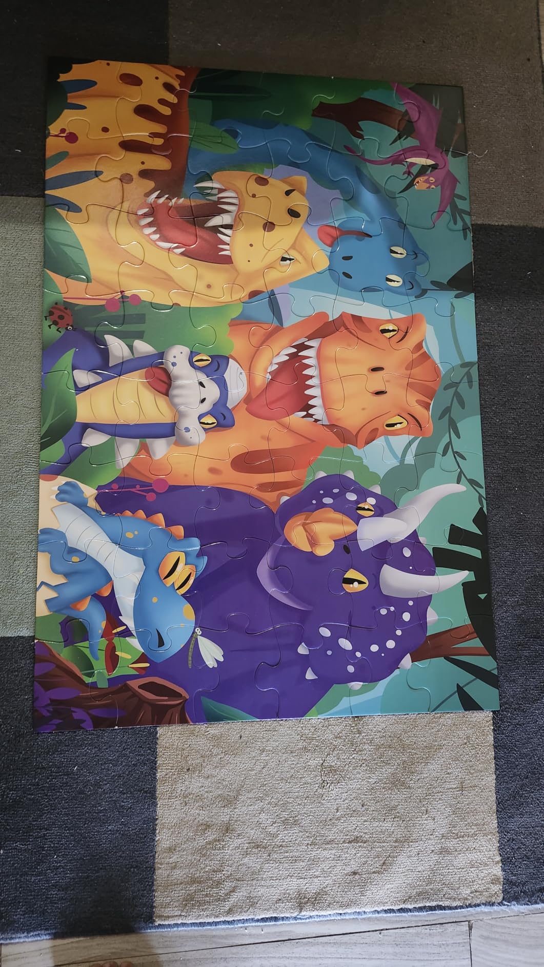 IFLOVE Jumbo Farm Animals Floor Puzzle (48 Pieces, 35.4 x 23.5 in) customer photo 1
