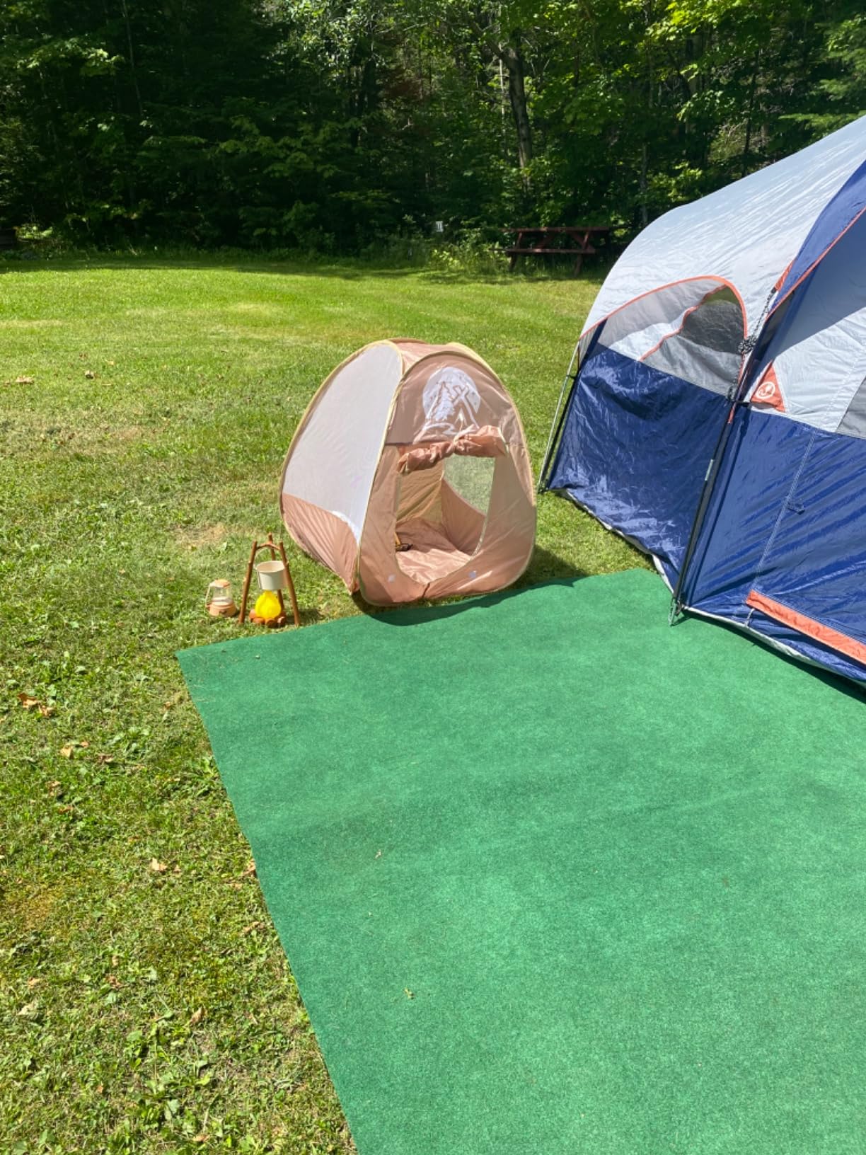 80PCS Kids Camping Toys Set with Play Tent Campfire Toys,Toy BBQ Grill Set,Pretend Cutting Play Food Set for Kid Kitchen, Indoor Outdoor Toys Pretend Playset for Toddler,Gifts for Boys Girls customer photo 2