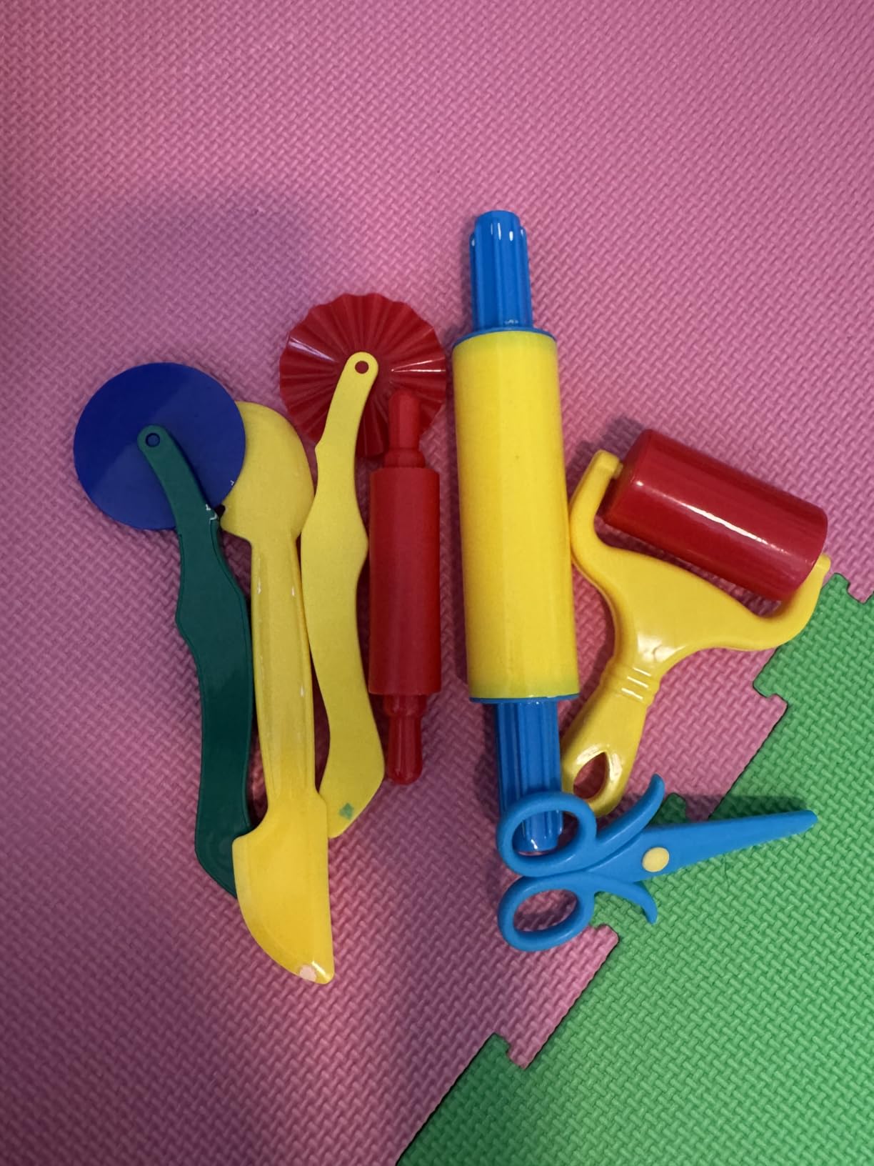 Dough Tools 55 PCS Dough Play Tools Set for Kids, Plastic Alphabet Numbers Shapes Cutters, Rollers, Scissors customer photo 1