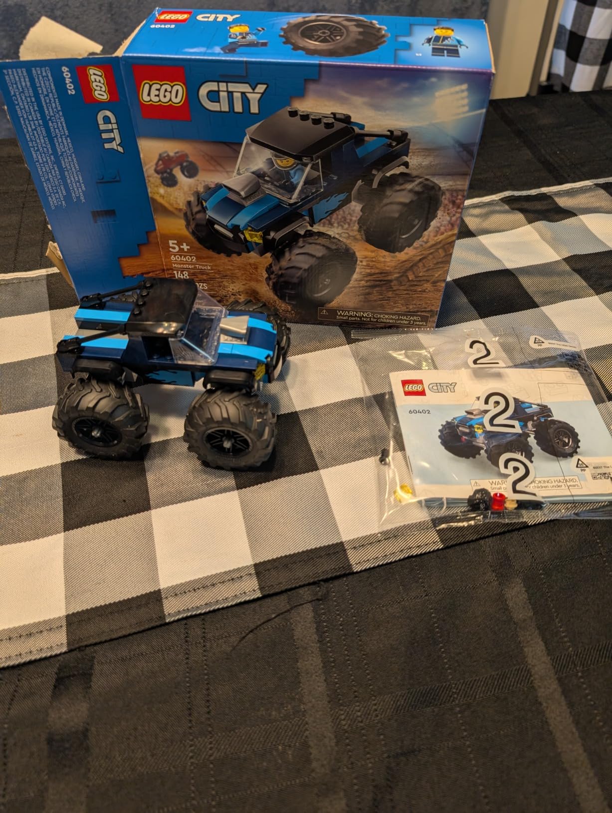 LEGO City Blue Monster Truck Off-Road Toy Playset with a Driver Minifigure, Imaginative Toys for Kids, Fun Gift for Boys and Girls Aged 5 Plus, Mini Monster Truck, 60402 customer photo 2