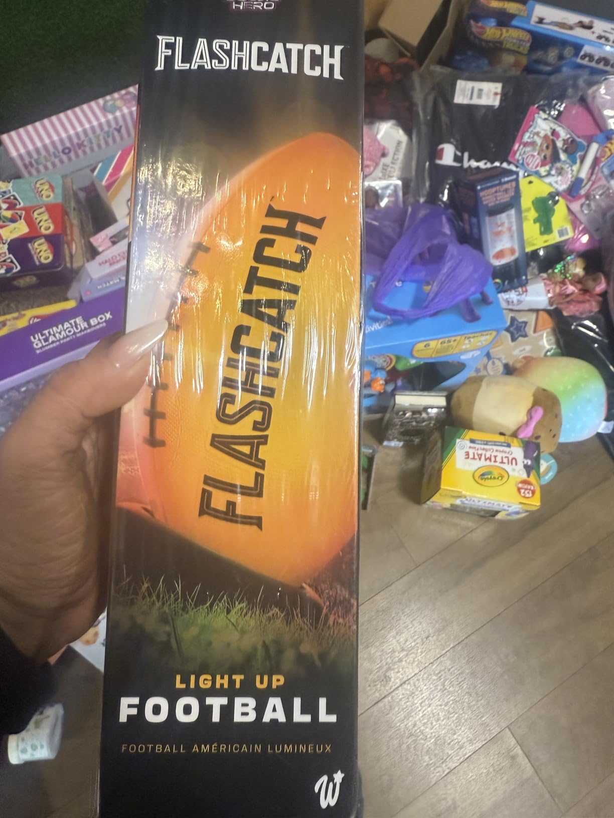 Light Up Football - Glow in the Dark Ball - NO 6 - Boys Gifts - Outdoor Sports, Birthday Gifts for Boys 8-15+ Year Old - Kids Teenage Youth Gift Ideas - Boy Toys Stuff Ages 8 9 10 11 12 13 14 15 customer photo 2