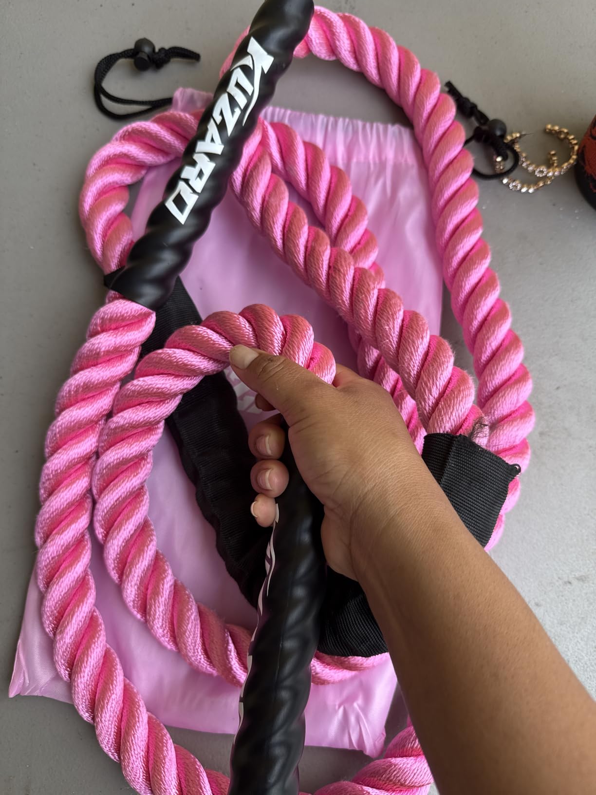 KUZARO Jump Rope, Weighted Jump Rope for Women, Heavy Jump Ropes for Fitness, Home Gym Exercise Equipment, Adult Skipping Rope for Improve Strength, Weight Loss, Boxing Training, Total Body Workout Equipment customer photo 2