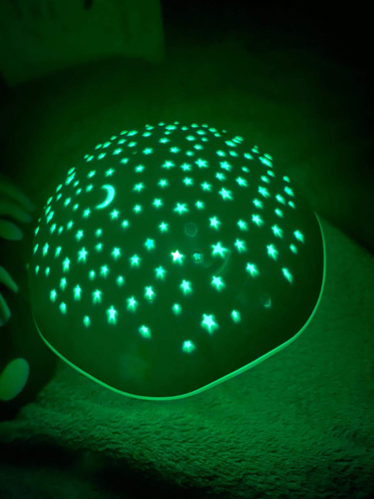 Angelcare Celeste Musical Mushroom Night Light Baby Projector - Sleep Soother with Adjustable Volume Lullabies, White Noises, 3 Night Light Colors, and Cry Sensor Detector customer photo 1