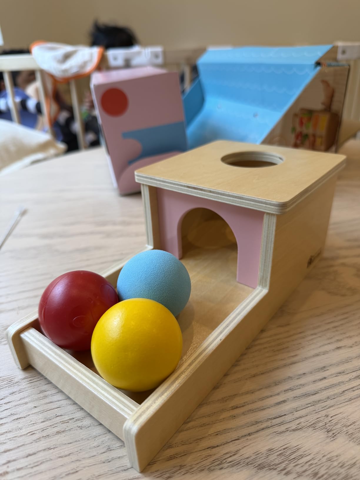Adena Montessori Wooden Toy for 6-12 Month Baby, Object Permanence Box with Tray, Colorful Learning Education Toy for Toddler Kid 1-2 Year Old, Preschool Developmental Gift customer photo 1