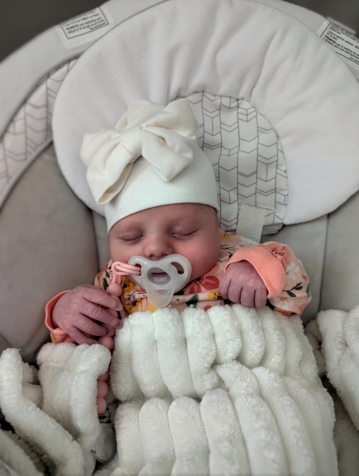 Cuffbow 4 Pcs Preemie Hats Baby Bow Cap Warm Cotton Hospital Premature Baby Beanie for Premature Boy Girl Newborn Infant customer photo 2