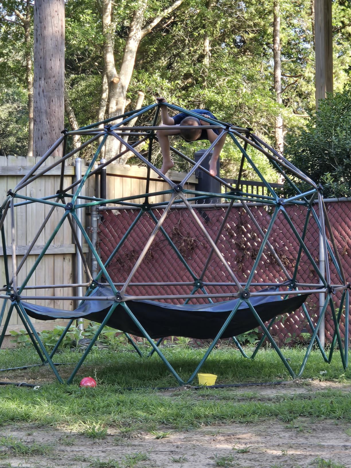Hapfan 10ft Climbing Dome with Hammock, Jungle Gym for Kids Outdoor Backyard 3-8, 8-12, Rust-Resistant Monkey Bars Playset, ASTM Approved customer photo 1