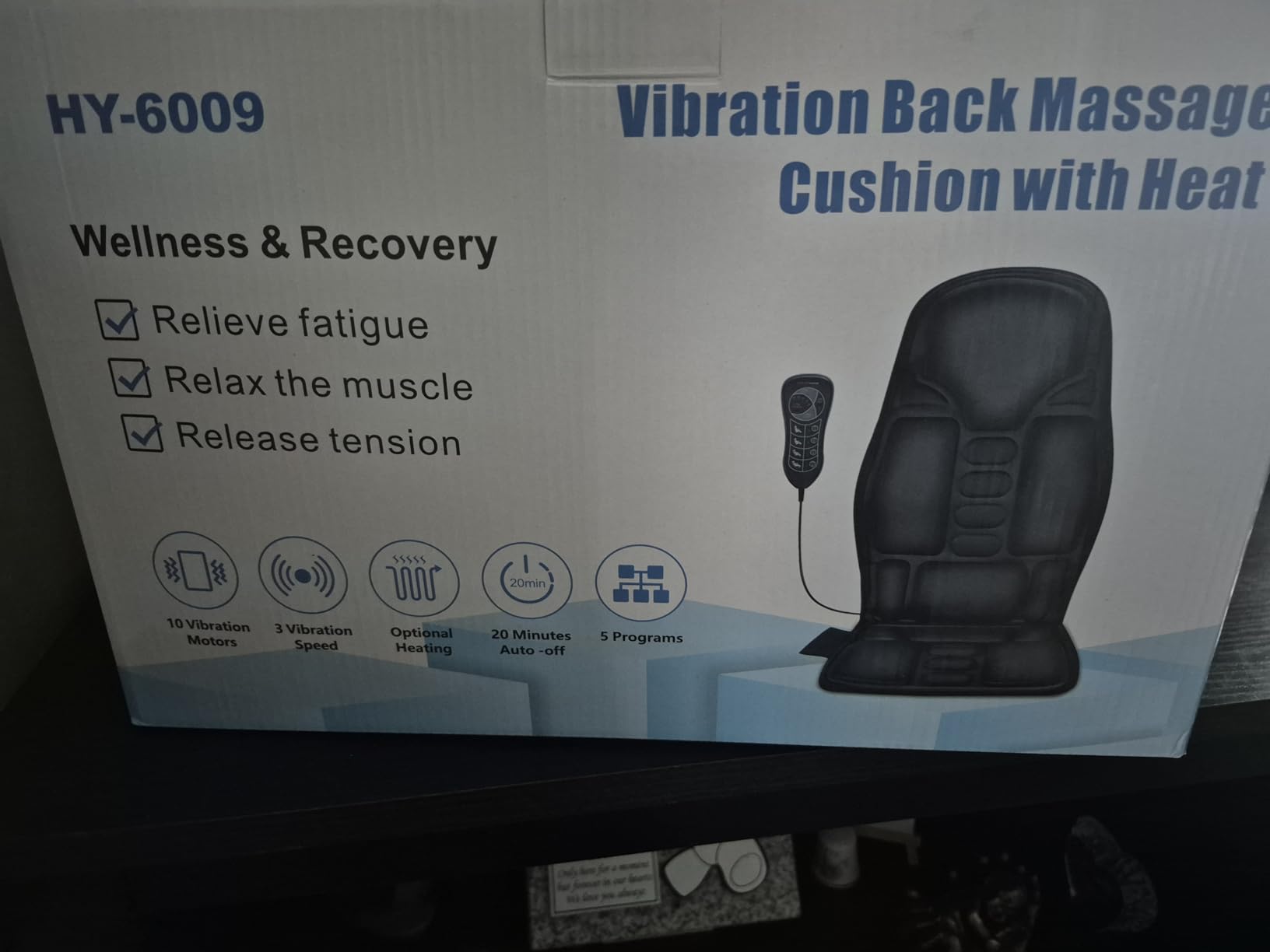 SLOTHMORE Vibration Back Massager for Chair with Heat, Multi-Zone Massage Seat Cushion, Full Back & Seat Coverage, Adjustable Modes, Comfortable Pad for Office & Home customer photo 2
