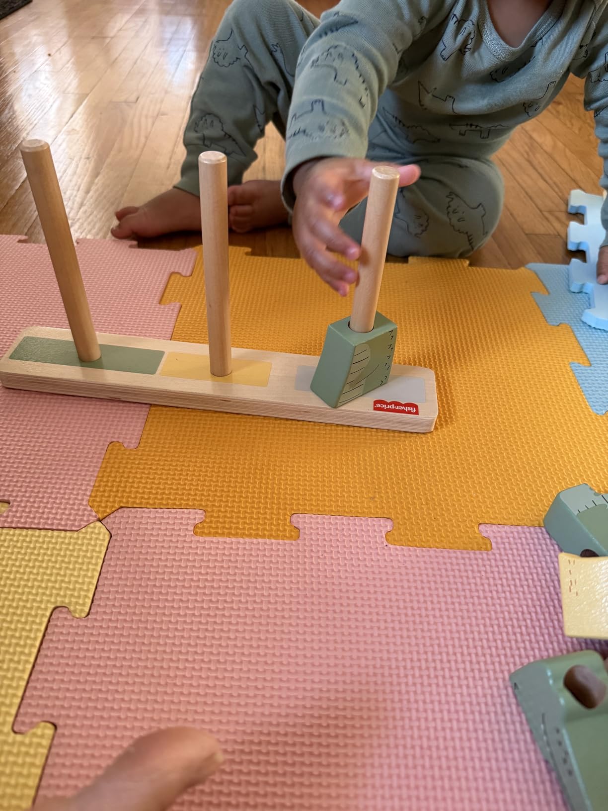Fisher-Price Wood Baby Toy Stack & Sort Animals, 10 Wooden Pieces for Developmental Play for Infants & Toddlers Ages 1+ Years customer photo 2