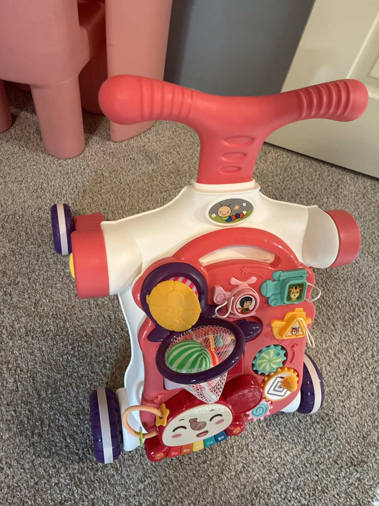 HYES 5 in 1 Baby Push Walker for Baby Boy, Activity Center Learning to Walk, Sit to Stand, Early Learning Push Toys for Infant 12 Months, Walking Toys Gift for Toddler Boys, Blue customer photo 1