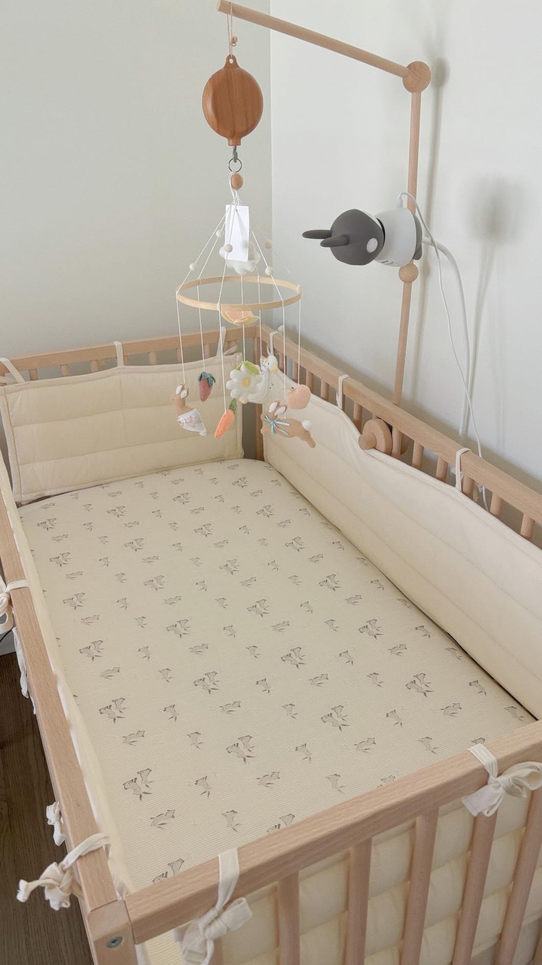 Crane Baby 100% Organic Cotton Gender Neutral Animal Nursery Bedding, Fitted Sheet, Soft Breathable GOTS Certified Cotton, Bunny Crib Sheet customer photo 1