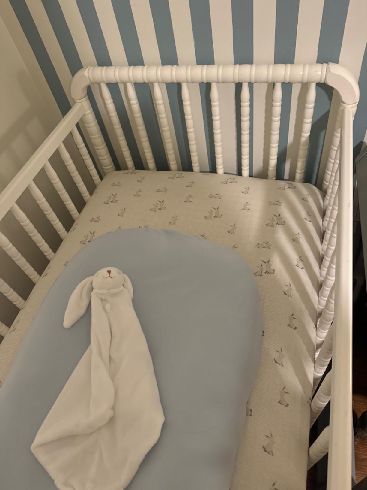 Crane Baby 100% Organic Cotton Gender Neutral Animal Nursery Bedding, Fitted Sheet, Soft Breathable GOTS Certified Cotton, Bunny Crib Sheet customer photo 2