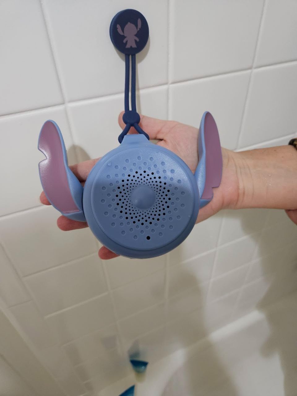 Disney Lilo and Stitch Bluetooth Shower Speaker with Suction Cup - IPX4 Rated Water Resistant Stitch Speaker for Shower, Baths | Up to 5 HRs Playtime, Built in Controls and Mic for Phone Calls customer photo 2