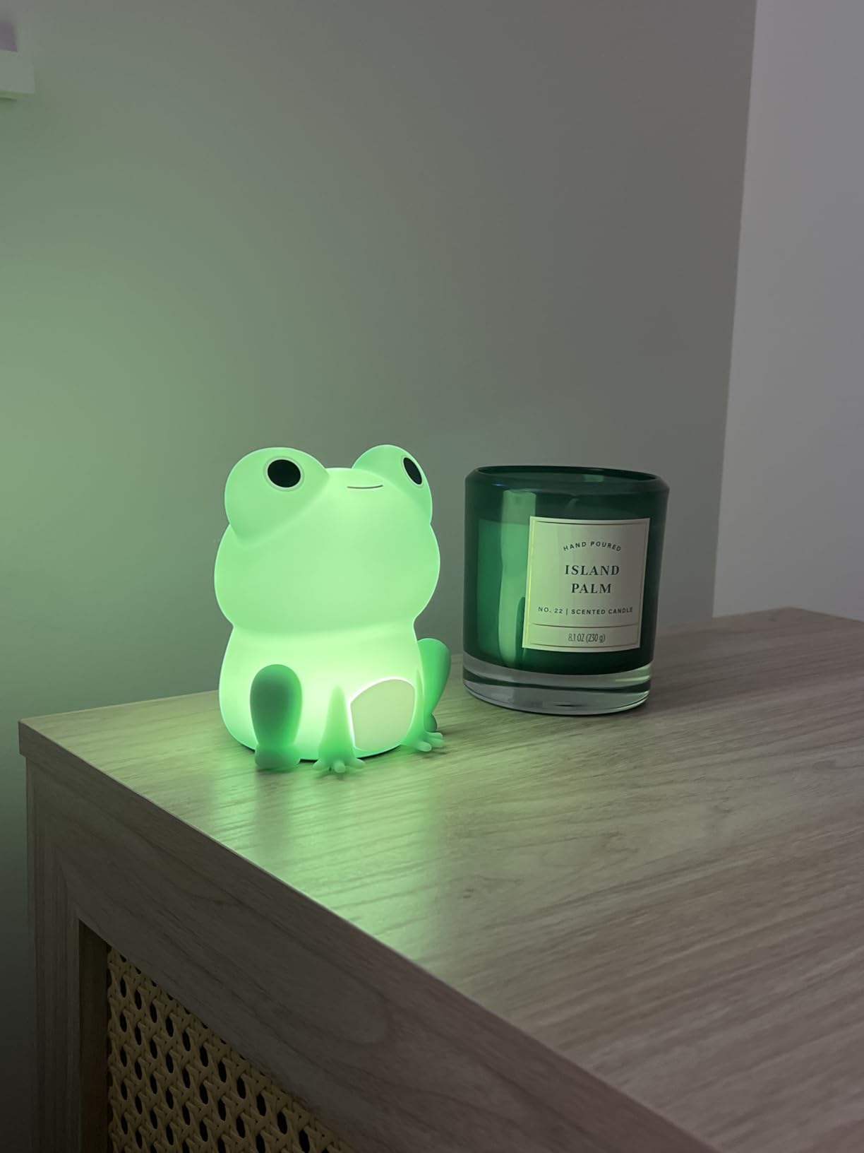 OkiyiD Frog Night Light for Nursery, Rechargeable Dimmable Bedside Lamp with Touch Control, Portable Kids Gift for Girls, Boys, Babies customer photo 1