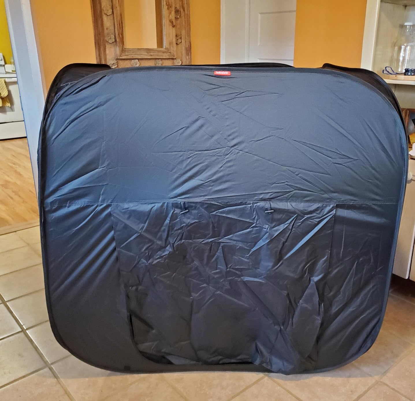 Sensory Tent for Kids with Autism, ADHD, SPD - CPC Certification Black Out Calm Corner Hideout Den Helps Children Adults Relax Reduce Anxiety - Pop-up Autistic Sensory Room Play Tent customer photo 2