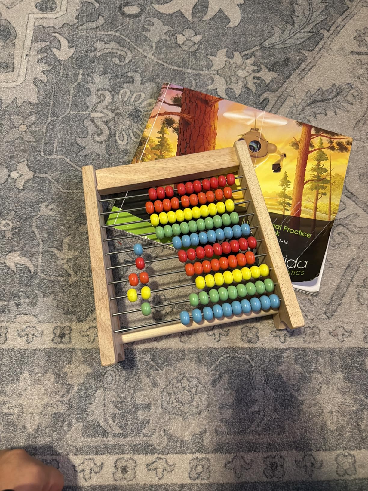 Wooden Abacus for Kids Math Manipulatives Learning Clock for 5 6 7 8 Year Old Boys Girls 1st 2nd Grade Math Counters 100 Counting Sticks Montessori Preschool Educational Math Toys Homeschool Supplies customer photo 2