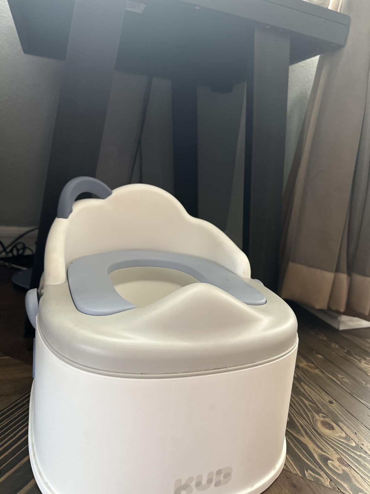KUB 3-in-1 Potty Training Toilet (Chair, Seat, Step Stool) - 9 CM Splash Guard, One-Click Assembly, Easy to Clean - Versatile Toddler Potty Trainer for Boy Girl - Grey customer photo 1