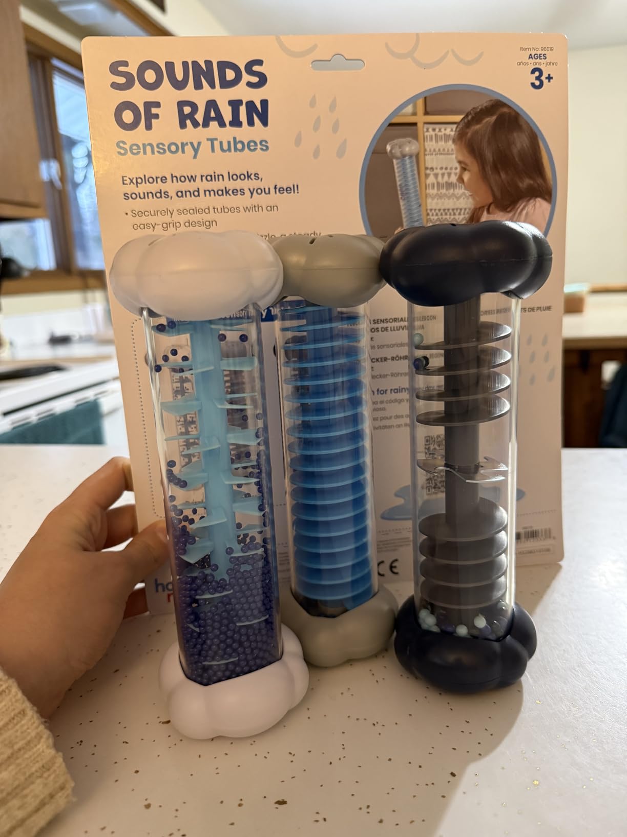 hand2mind Calming Sensory Tubes, Rain Sound Fidget Tubes, Rain Stick Instrument, Toddler Sensory Toys, Calm Down Corner Supplies, Science Classroom Weather Toys, Play Therapy Activities customer photo 2