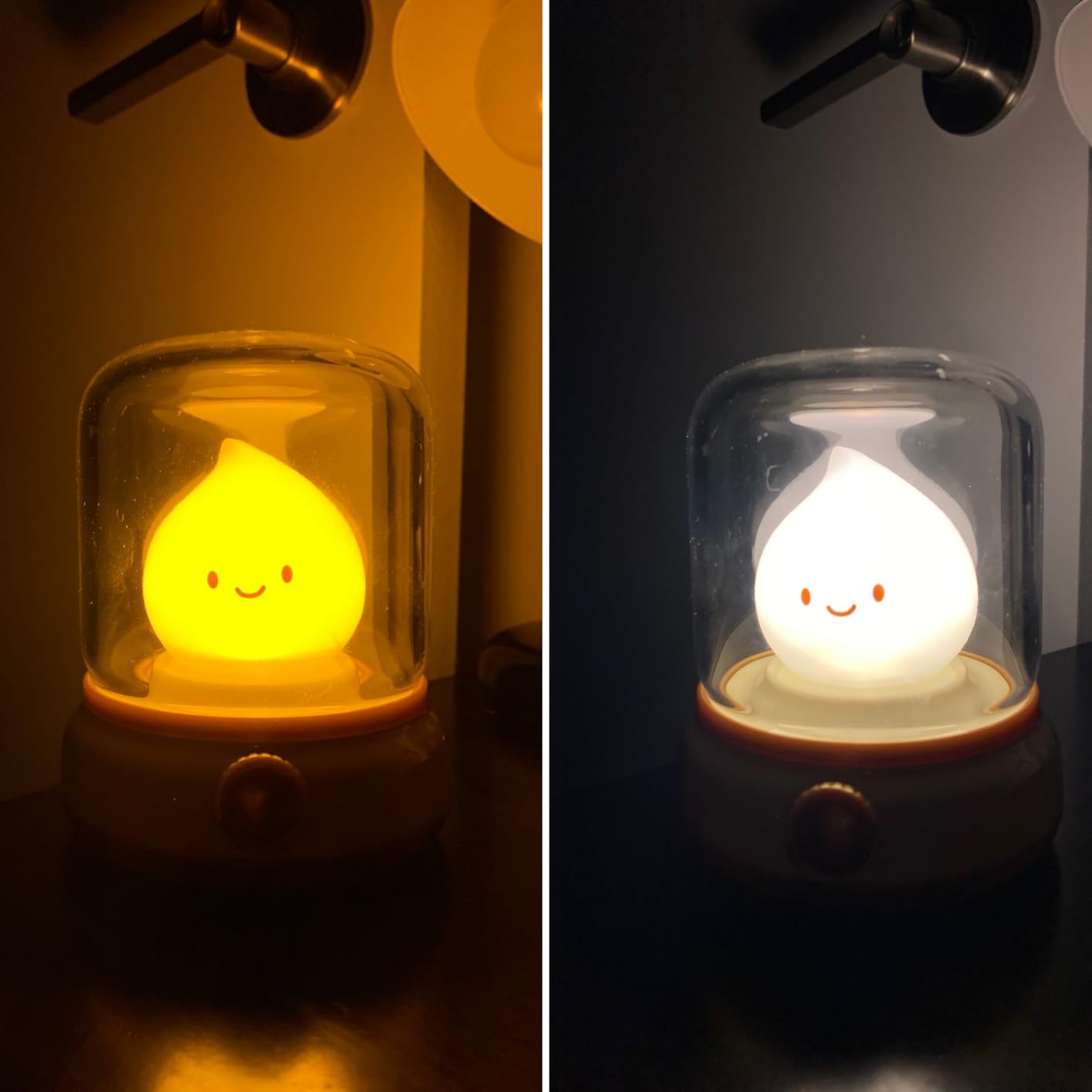 WANIDEA Flameless Candles Lamp, Cute Kerosene Lamp, Silicone Flame Amber Light, Adjustable Dimmable Rechargeable Night Light for Kids, Girls, Teenager Bedroom customer photo 2