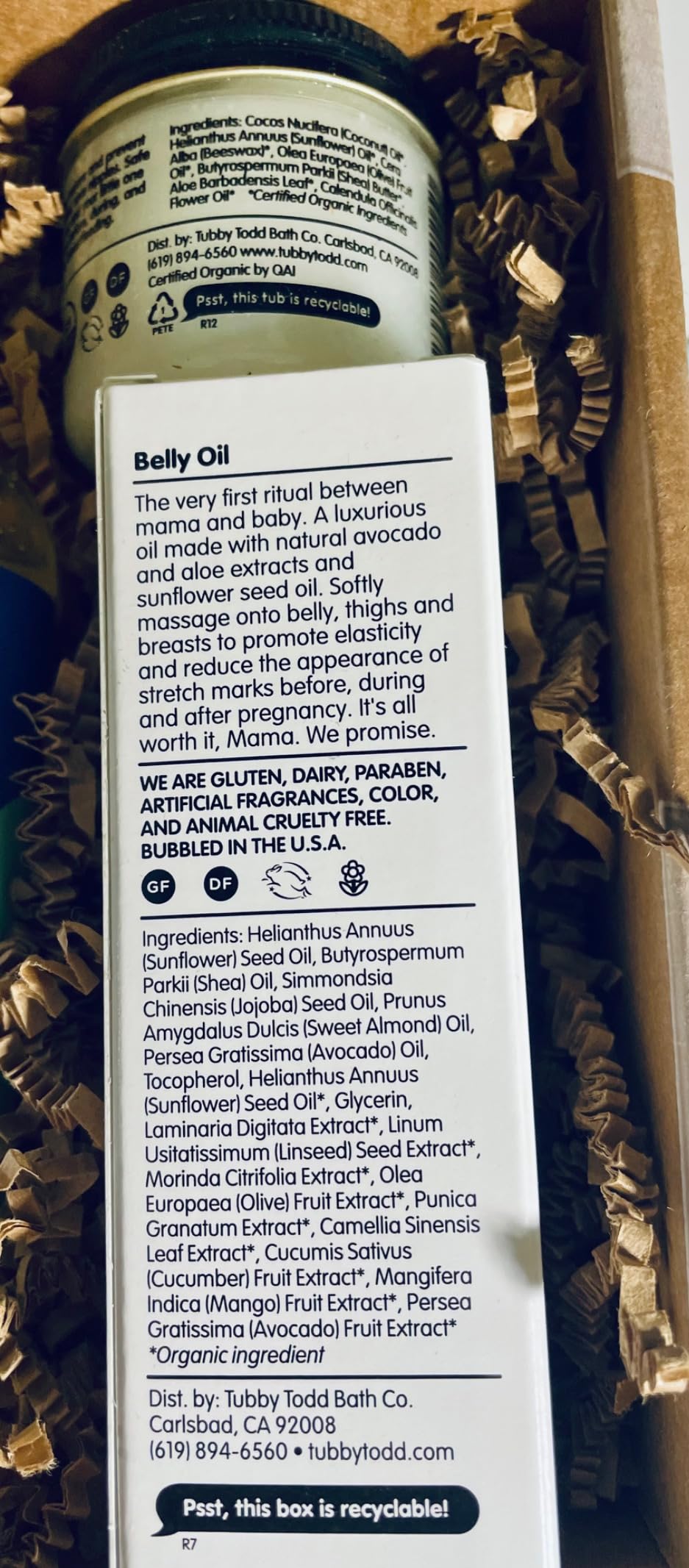 TUBBY TODD New Baby & Mom Sensitive Skincare Kit - The Mama + Baby Gift Set - Baby Shampoo and Body Wash 8.5 Oz, All Over Ointment 2 Oz, Belly Oil 2 Fl Oz & Nipple Balm 1.9 Oz - Lavender Rosemary customer photo 2