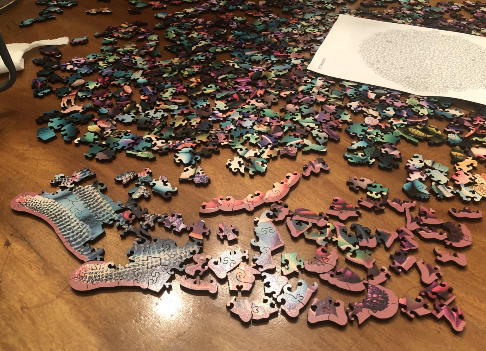 Delobil Puzzles for Adults with Puzzle Saver - Succulent Wooden Puzzle Gifts Unique Adult Jigsaw Puzzles Brain Teaser Family Game 200 Pieces 12.6