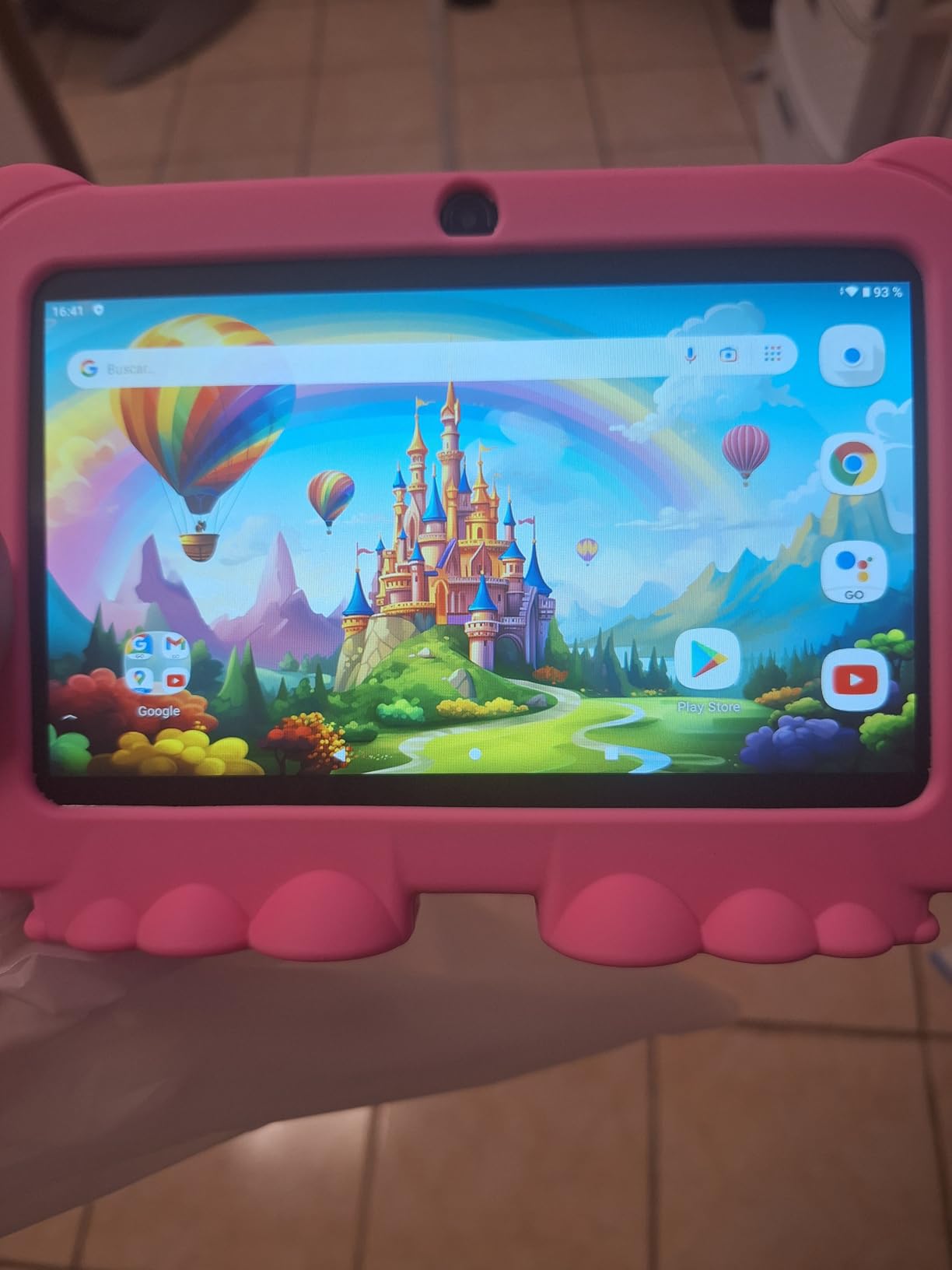 HOTTABLET Kids Tablet 7 inch Android, 4GB RAM 32GB ROM, 1TB Expandsion, with Parental Control, WiFi, Bluetooth, Dual Camera with Silicone Case, Blue customer photo 2