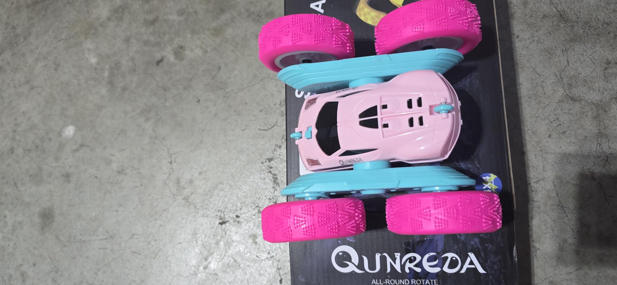QUNREDA RC Cars, Pink Remote Control Car for Girls, 2.4 GHZ Double Sided RC Stunt Car 360° Rotating Remote Control Crawler with Headlights Car Toys for 6 7 8 9 10 11 12 Girls Birthday Gift Grandkids customer photo 2
