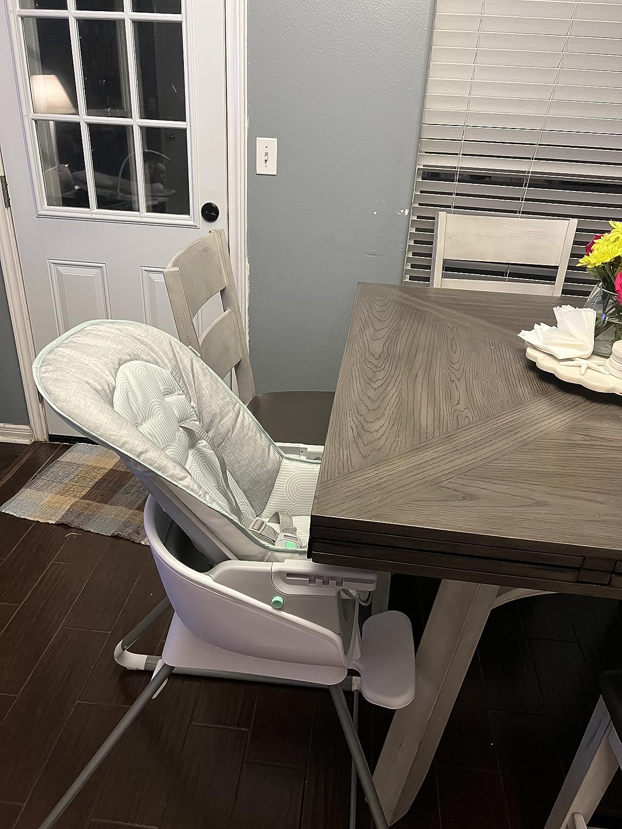 Ingenuity Proper Positioner Deluxe High Chair - 7-in-1 Convertible Baby Seat, Faux Wood Print Legs, Unisex, for Ages 0-36 Months customer photo 1
