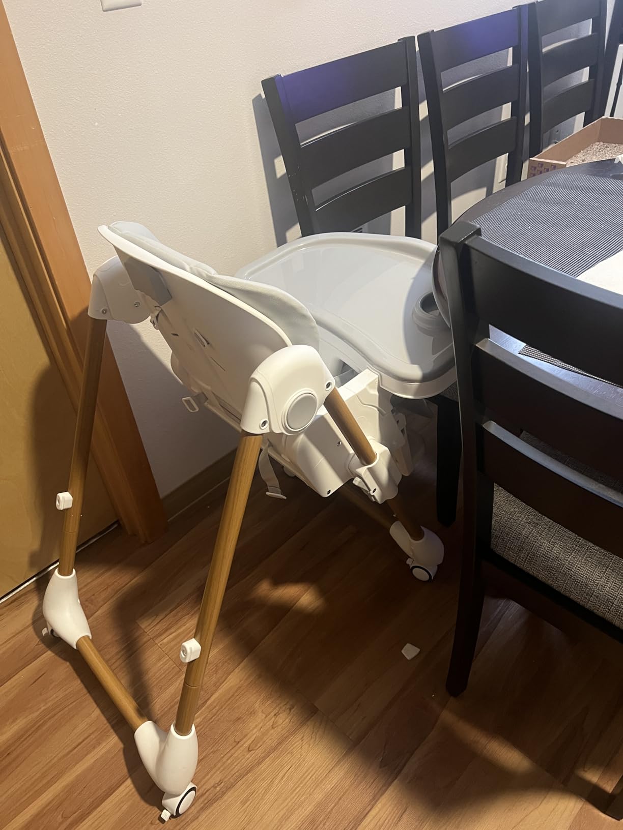 Mallify Convertible High Chairs for Babies and Toddlers, Height Adjustable Baby High Chair, High Chair with Removable Tray, Adjustable Backrest, Portable Baby Dinning Chair with Lockable Wheels customer photo 2